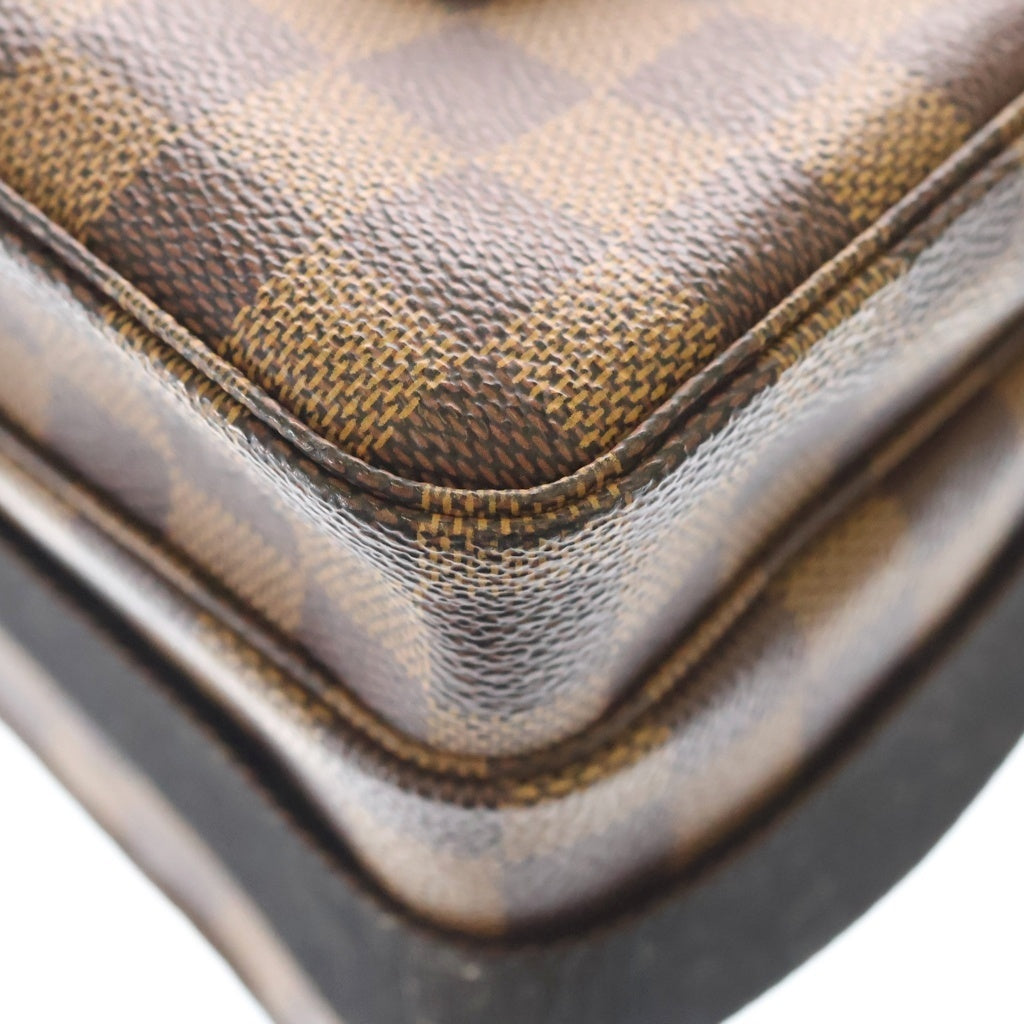 LOUIS VUITTON(ルイヴィトン) ダミエ ブロードウェイ ショルダーバッグ ブラウン レザー×PVC N42270 ゴールド金具