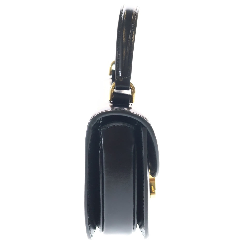 CELINE(セリーヌ) ミニ ブザス クレア 2WAYバッグ ハンドバッグ ショルダーバッグ ブラック レザー ゴールド金具 レディース