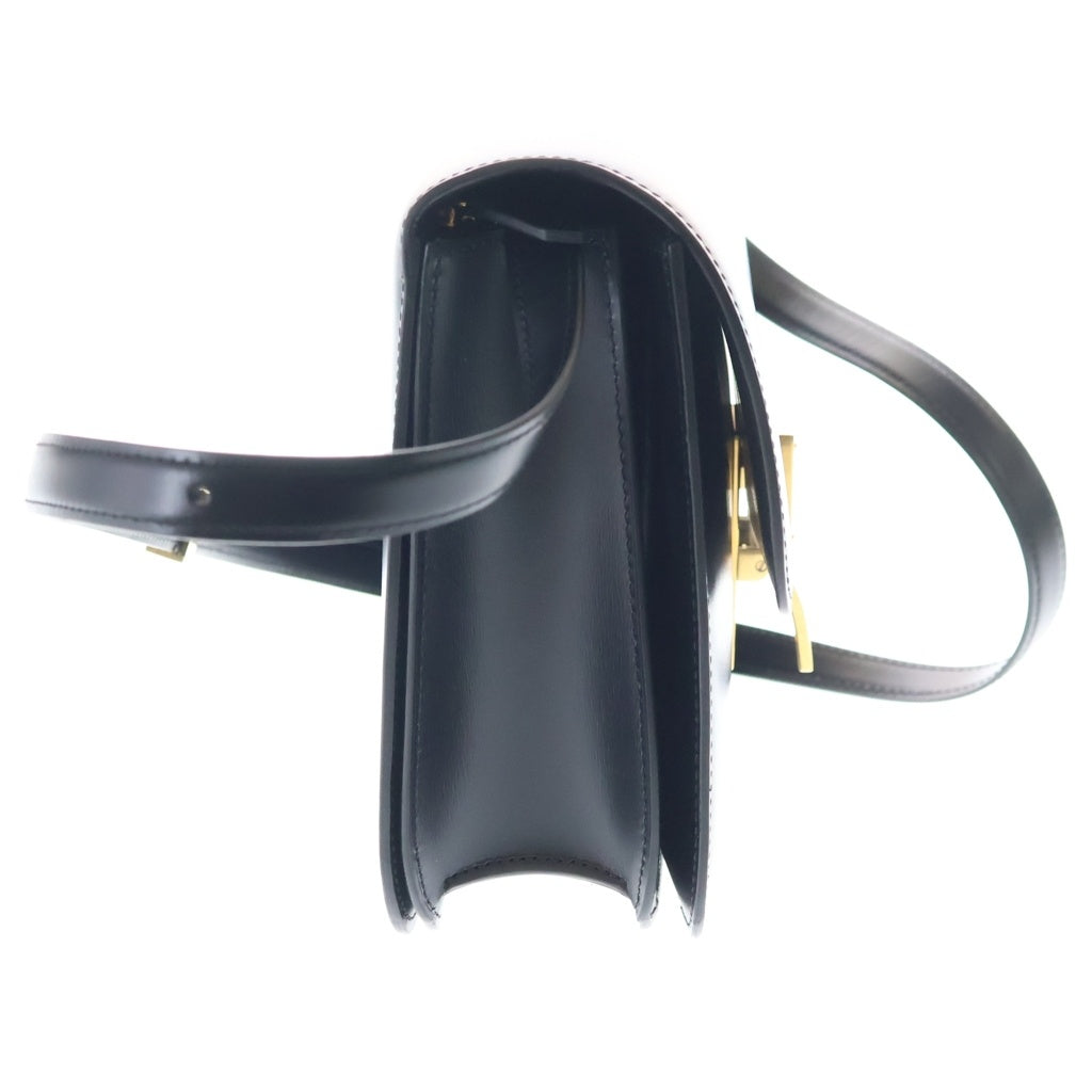 CELINE(セリーヌ) クラシックボックス ミディアム ショルダーバッグ ブラック レザー ゴールド金具 レディース