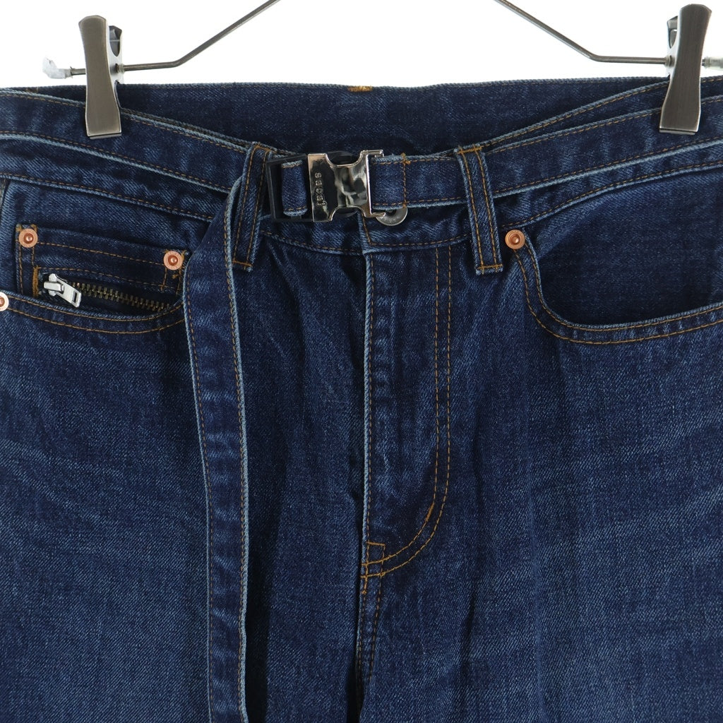 Sacai(サカイ) ベルテッドジーンズ デニムパンツ ブルー SCW-208 レディース