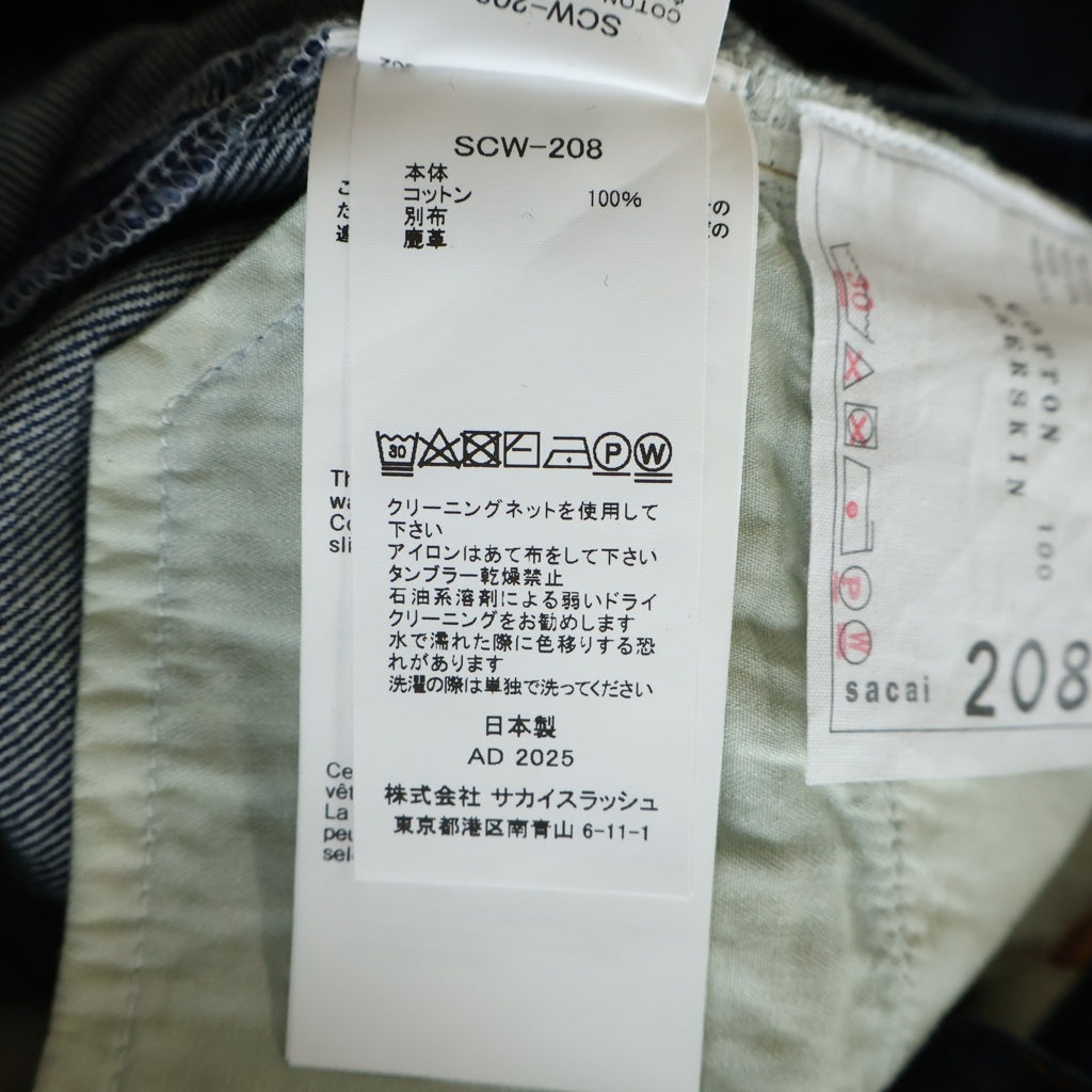 Sacai(サカイ) ベルテッドジーンズ デニムパンツ ブルー SCW-208 レディース