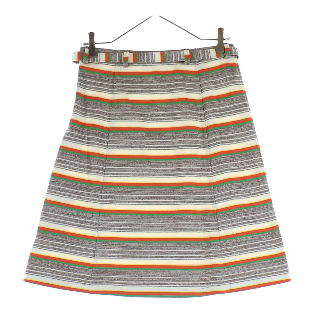 FUMIKA UCHIDA(フミカウチダ) Multi Stripes Belted Skirt マルチストライプ ベルト スカート コットン マルチカラー FU-X-CS004 レディース