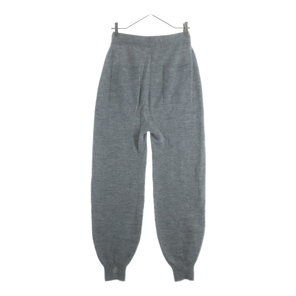 three dots(スリードッツ) Wool cashmere pants ウールカシミヤパンツ ニット リブ グレー MX6001Y レディース
