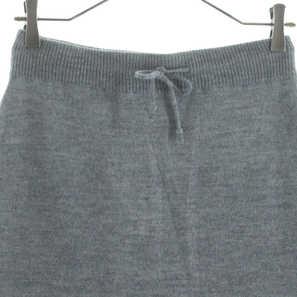 three dots(スリードッツ) Wool cashmere pants ウールカシミヤパンツ ニット リブ グレー MX6001Y レディース