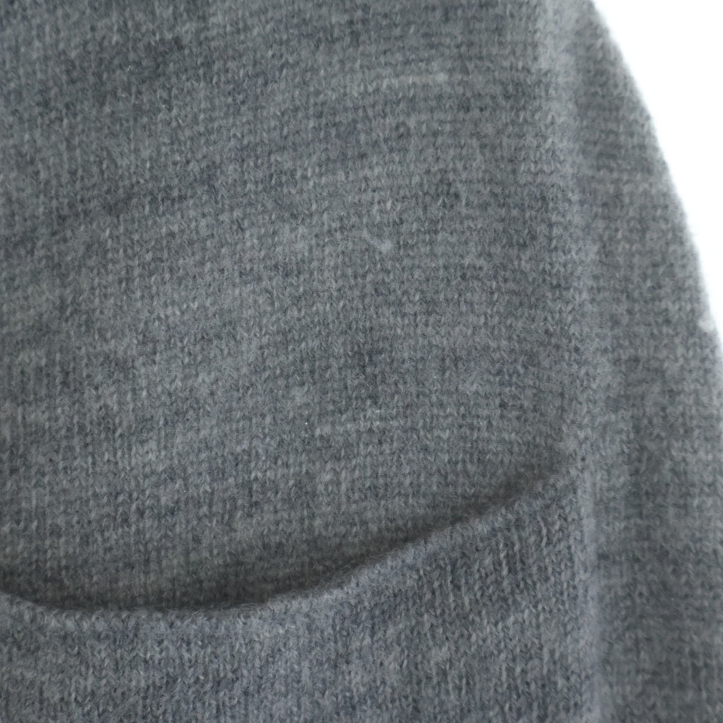 three dots(スリードッツ) Wool cashmere pants ウールカシミヤパンツ ニット リブ グレー MX6001Y レディース