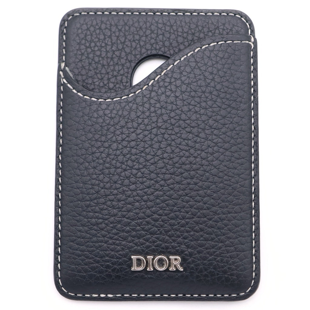 DIOR(ディオール) サドル マグネットカードホルダー カードケース ブラック レザー