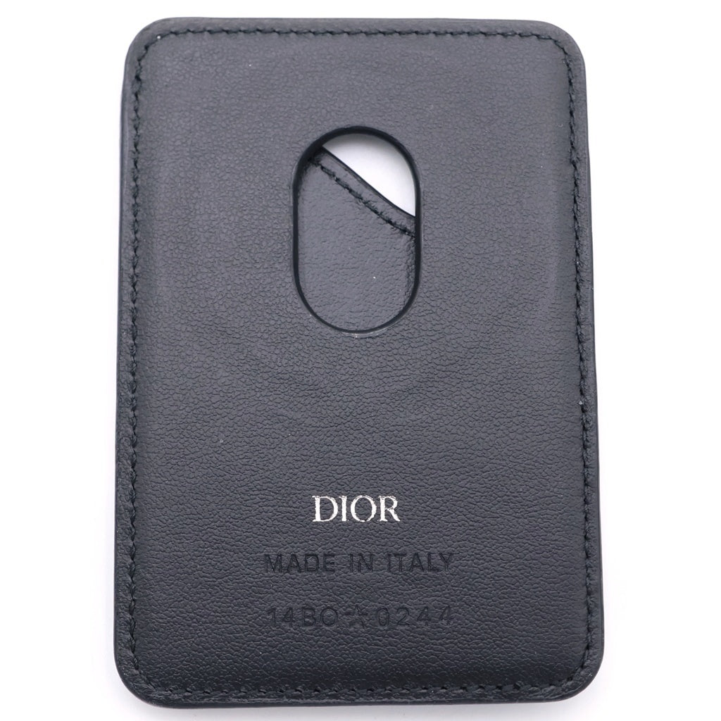 DIOR(ディオール) サドル マグネットカードホルダー カードケース ブラック レザー