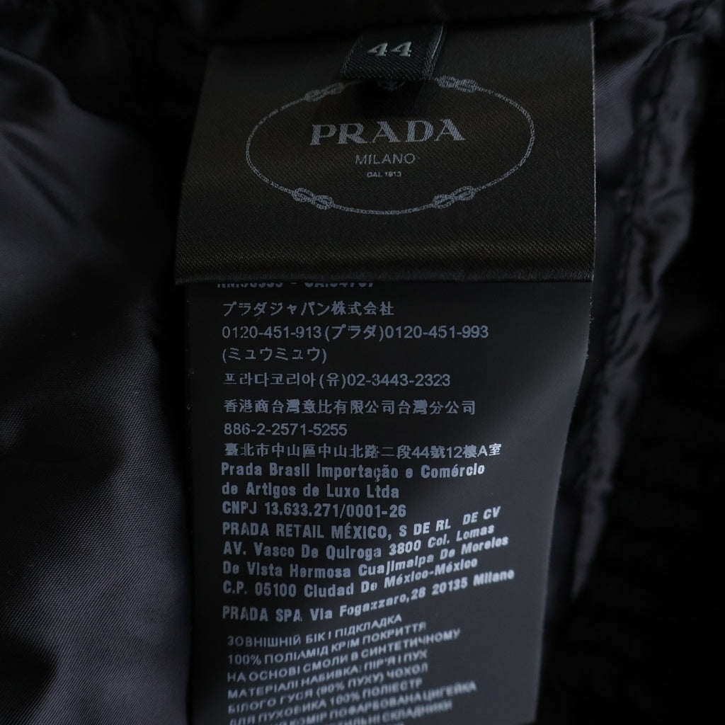 PRADA(プラダ) トライアングルロゴ ショートダウンジャケット ブラック #44 29P353 R202 ROK レディース