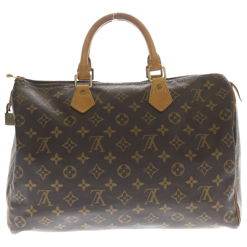 LOUIS VUITTON(ルイヴィトン) モノグラム スピーディ35 PVC レザー ハンドバッグ ブラウン M41524 レディース
