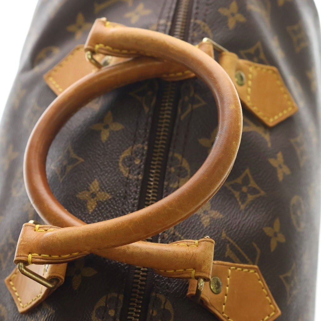 LOUIS VUITTON(ルイヴィトン) モノグラム スピーディ35 PVC レザー ハンドバッグ ブラウン M41524 レディース