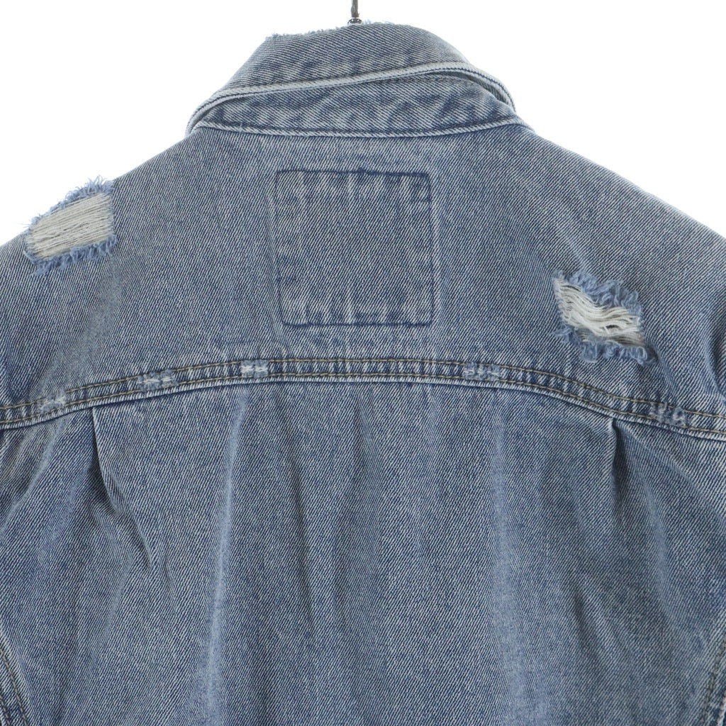 GUESS(ゲス) デニム トラッカージャケット ロゴ インディゴ RK1D1850K レディース