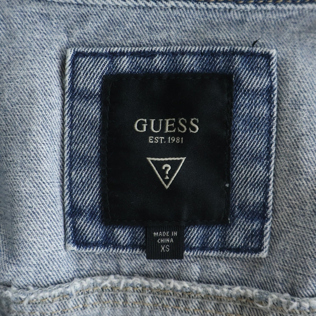 GUESS(ゲス) デニム トラッカージャケット ロゴ インディゴ RK1D1850K レディース