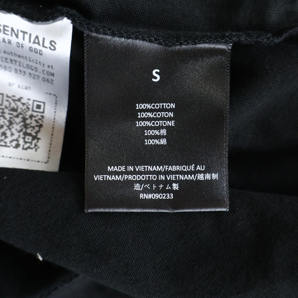 FEAR OF GOD ESSENTIALS(フィアオブゴッド エッセンシャルズ) ロゴロングスリーブTシャツ ブラック #S レディース