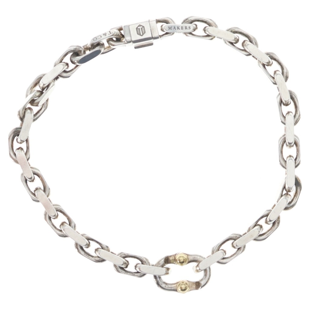 TIFFANY & Co.(ティファニー) メイカーズ チェーン コンビ ブレスレット Ag925/K18YG シルバー/イエローゴールド レディース