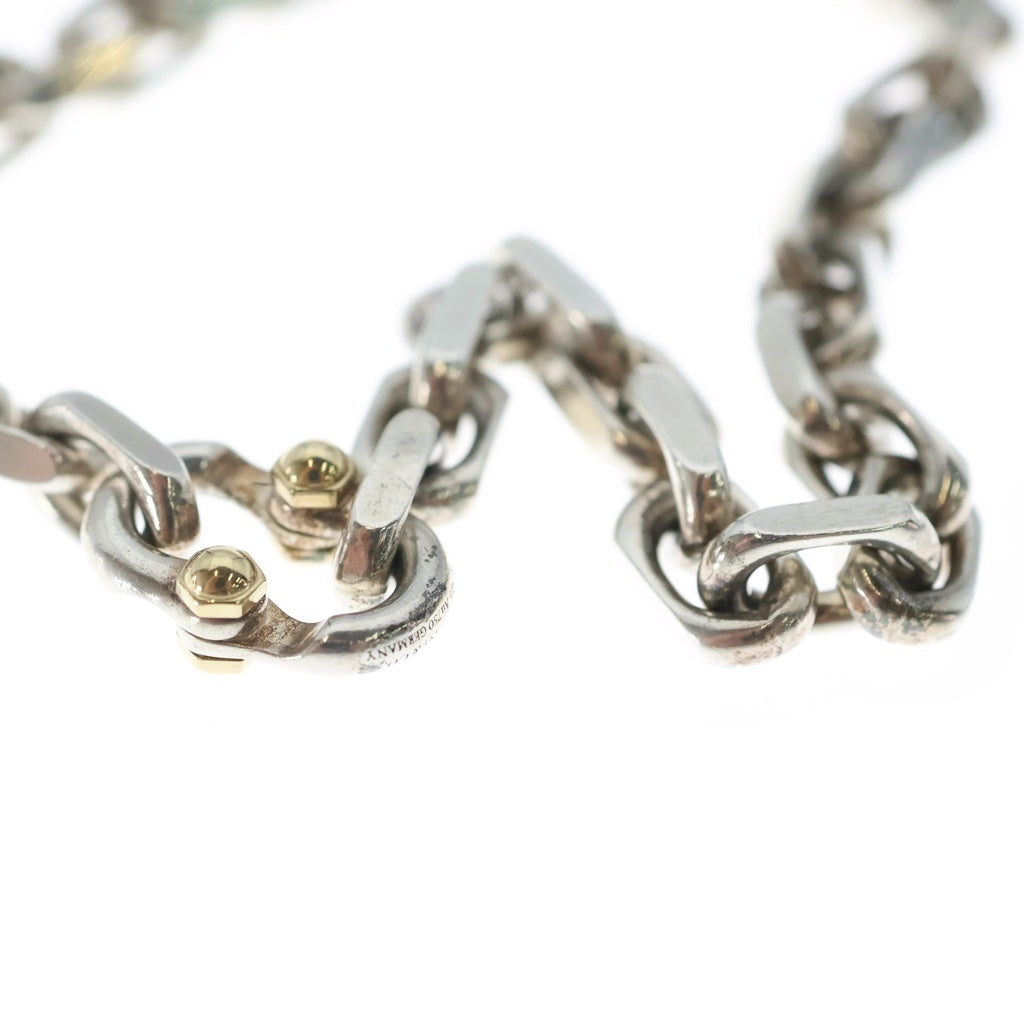 TIFFANY & Co.(ティファニー) メイカーズ チェーン コンビ ブレスレット Ag925/K18YG シルバー/イエローゴールド レディース