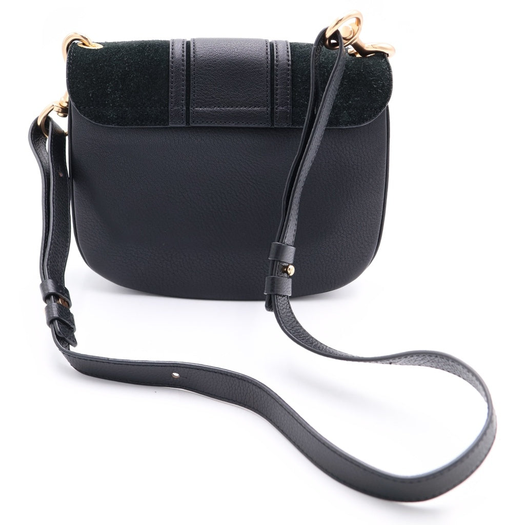 SEE BY CHLOE(シーバイクロエ) ハナ ショルダーバッグ ブラック レザー ゴールド金具 レディース