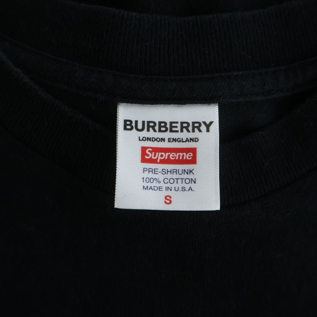 SUPREME(シュプリーム) Supreme × Burberry Box Logo Tee ボックスロゴ半袖Tシャツ ブラック #S