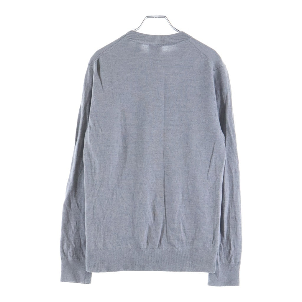 BURBERRY(バーバリー) ウール ナイロン ロゴ長袖ニット セーター グレー 8054897