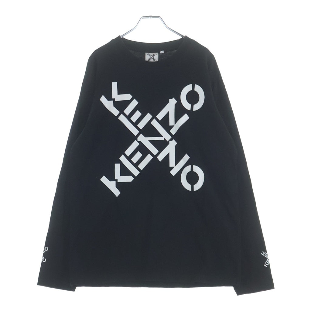 KENZO(ケンゾー) ロゴ プリントロングスリーブTシャツ ブラック #S