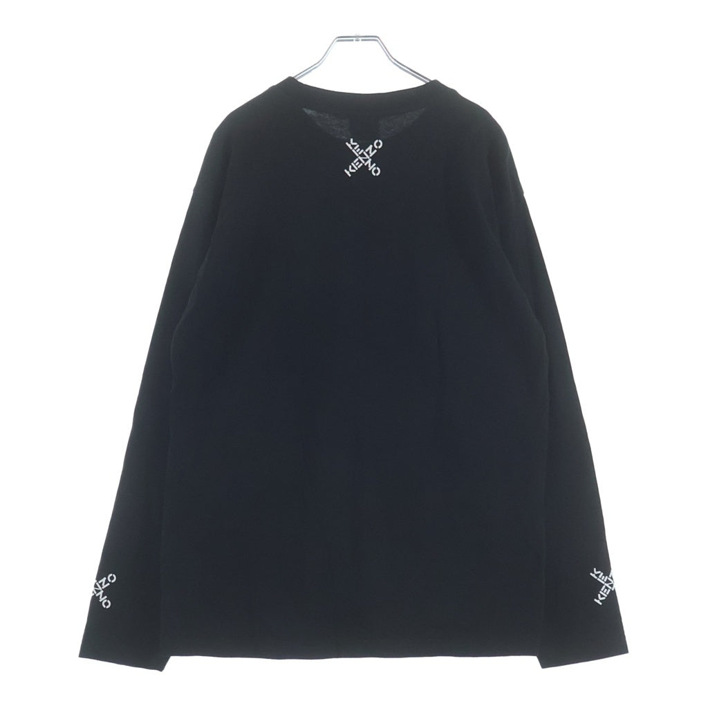 KENZO(ケンゾー) ロゴ プリントロングスリーブTシャツ ブラック #S