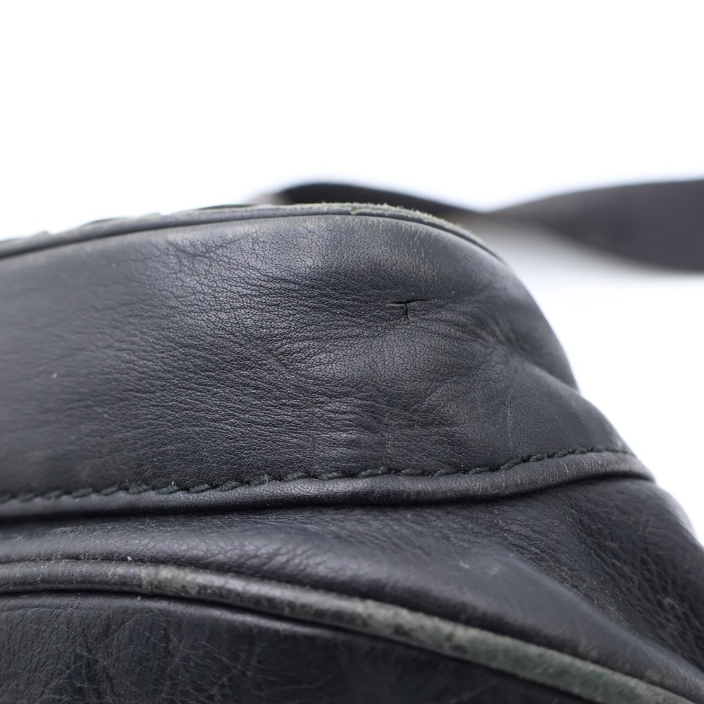 BOTTEGA VENETA(ボッテガヴェネタ) イントレチャート ウエストバッグ ボディバッグ ショルダーバッグ ブラック レザー
