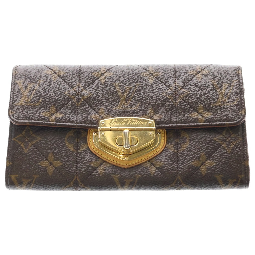 LOUIS VUITTON(ルイヴィトン) モノグラム エトワール ポルトフォイユサラ ロングウォレット 長財布 ブラウン レザー×PVC M66556 ゴールド金具 レディース