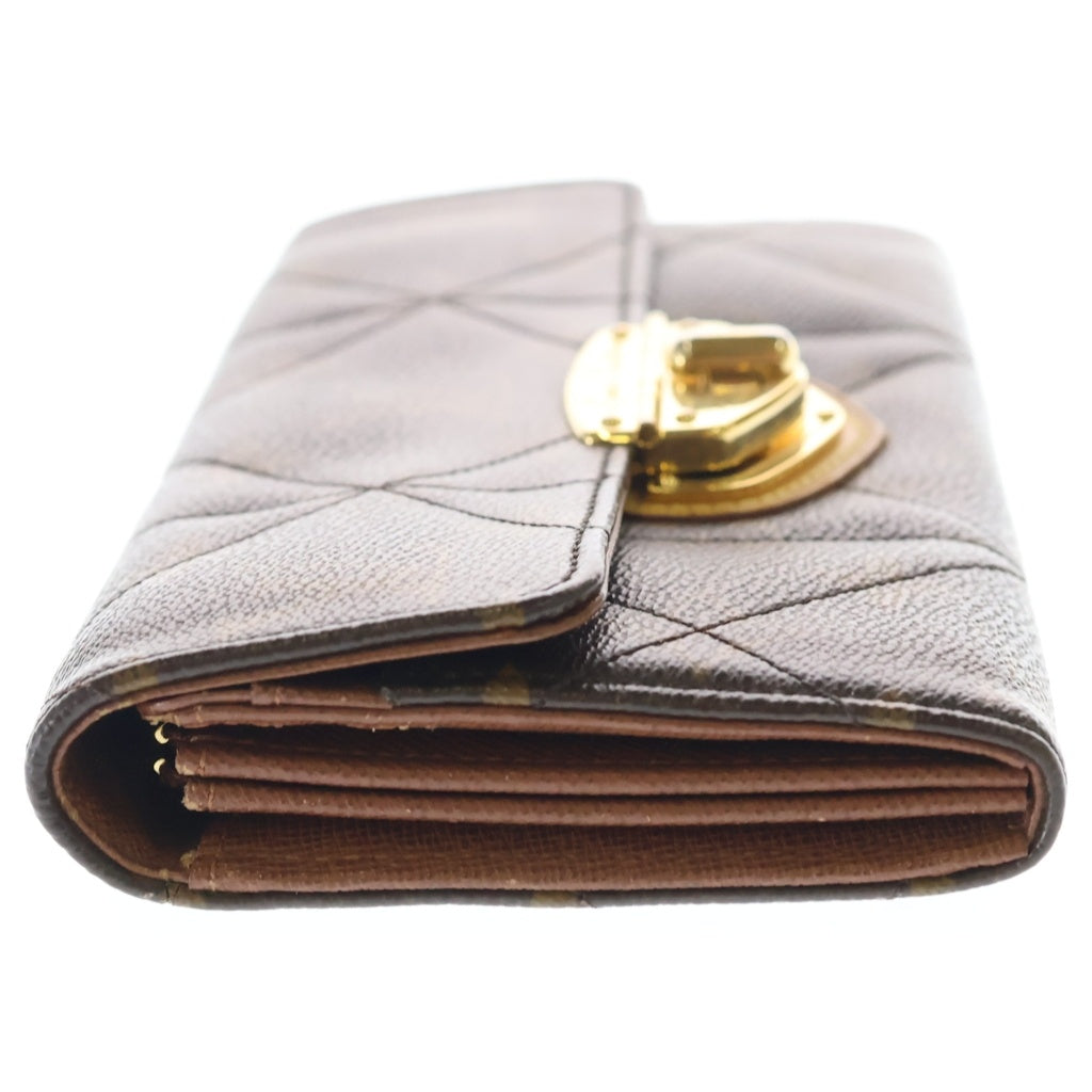LOUIS VUITTON(ルイヴィトン) モノグラム エトワール ポルトフォイユサラ ロングウォレット 長財布 ブラウン レザー×PVC M66556 ゴールド金具 レディース