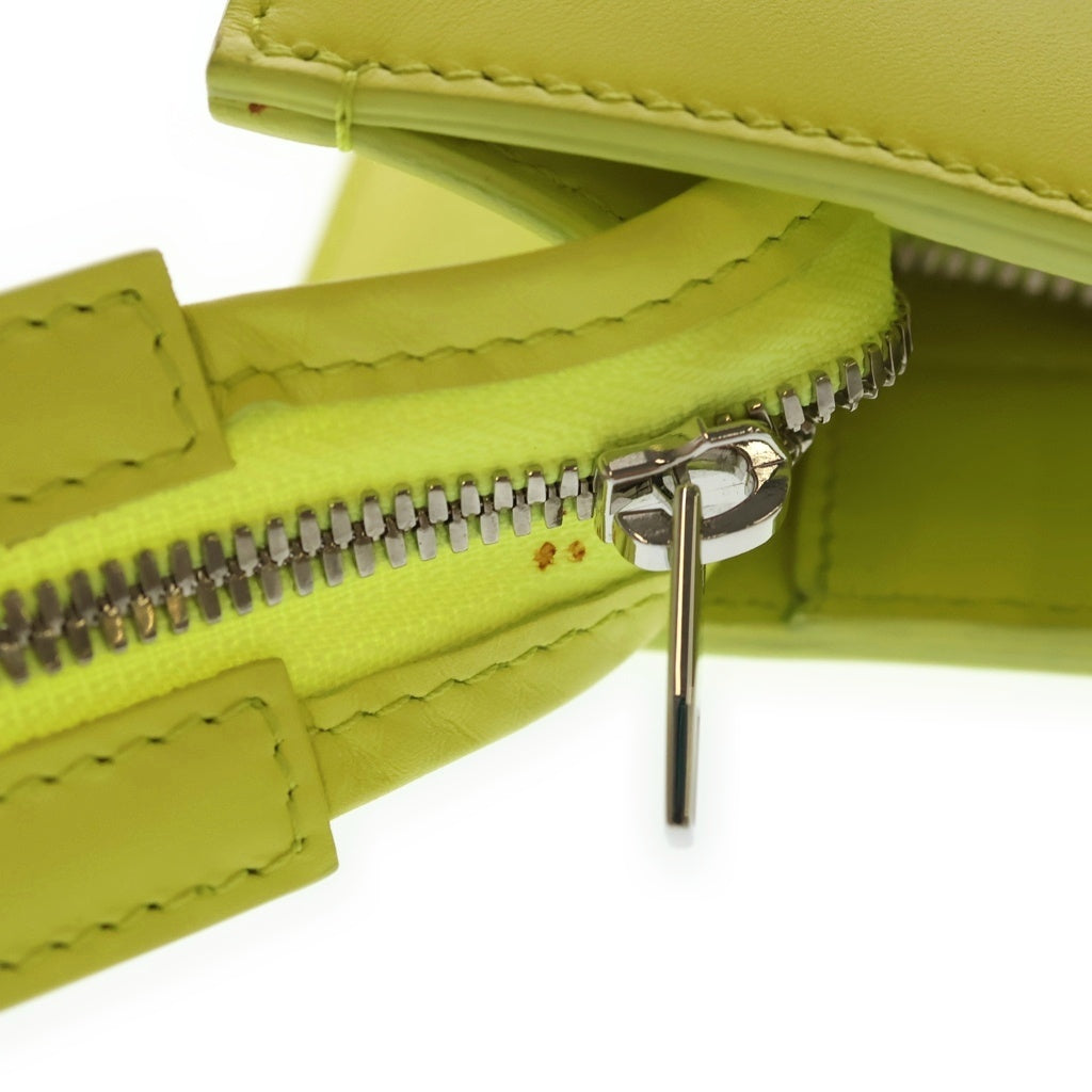 BALENCIAGA(バレンシアガ) ケーブル 2wayショルダーバッグ ハンドバッグ ネオンイエロー レザー 571177 シルバー金具 レディース