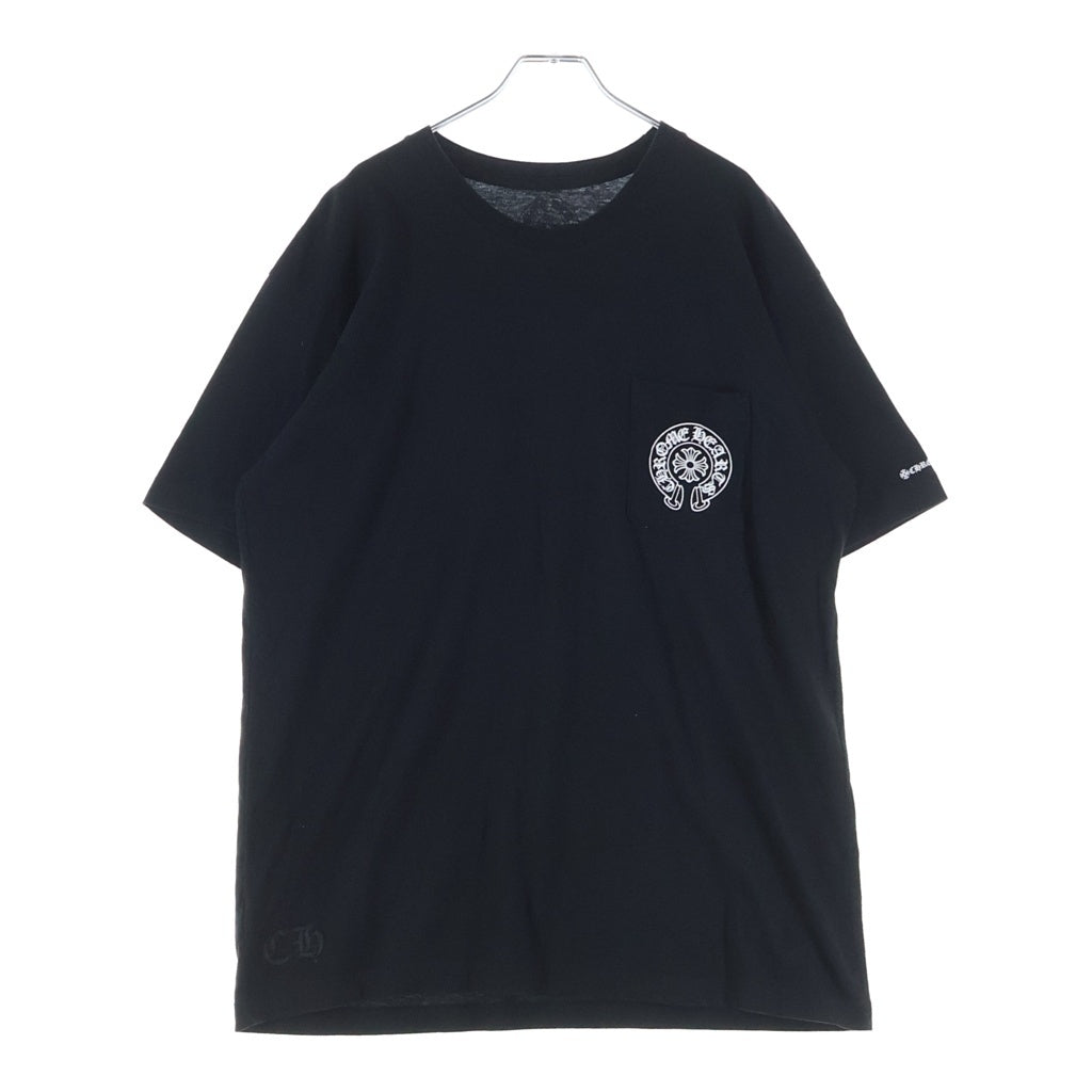 CHROME HEARTS(クロムハーツ) CH T-SHIRT バックホースシュープリント 半袖Tシャツ カットソー ブラック