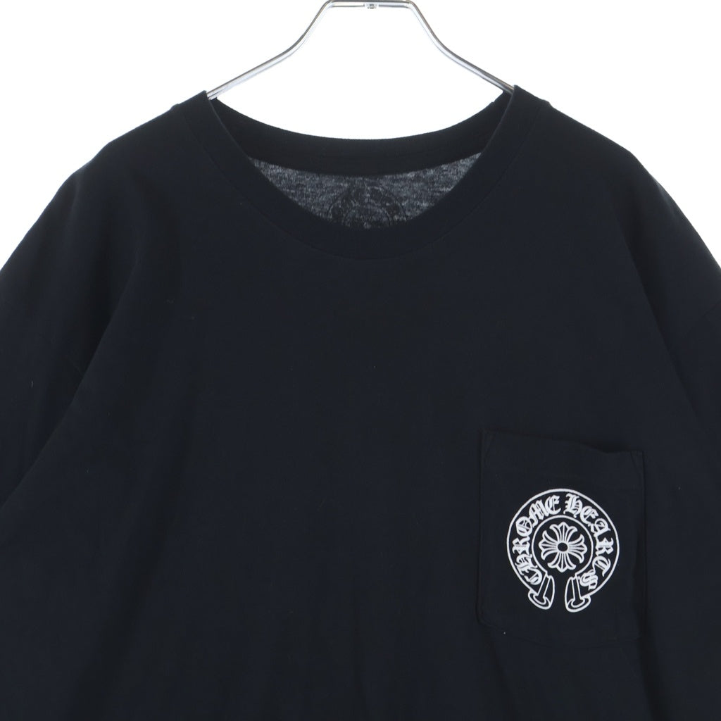 CHROME HEARTS(クロムハーツ) CH T-SHIRT バックホースシュープリント 半袖Tシャツ カットソー ブラック