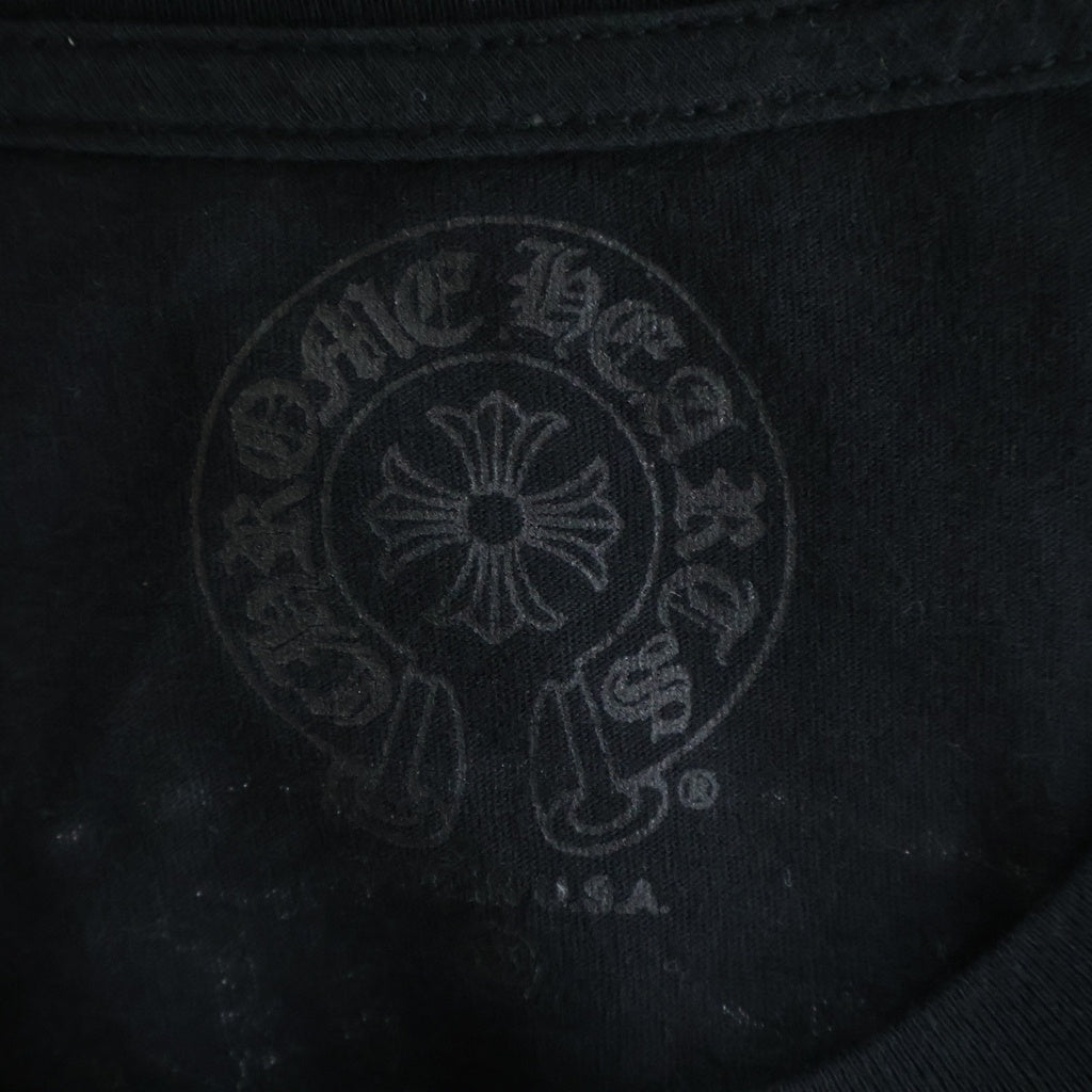 CHROME HEARTS(クロムハーツ) CH T-SHIRT バックホースシュープリント 半袖Tシャツ カットソー ブラック