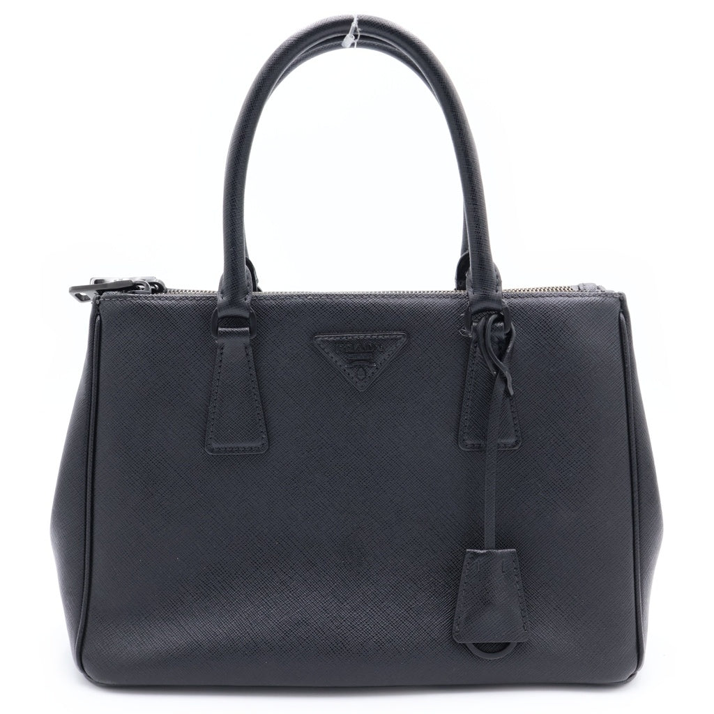 PRADA(プラダ) ガレリア サフィアーノ レザー 2WAY ハンドバッグ ショルダーバッグ ブラック 1BA863 レディース