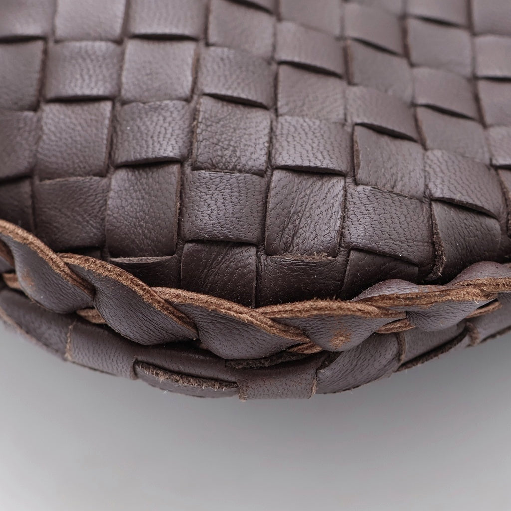 BOTTEGA VENETA(ボッテガヴェネタ) イントレチャート ホーボー ワンショルダーバッグ トートバッグ ハンドバッグ ブラウン レザー レディース