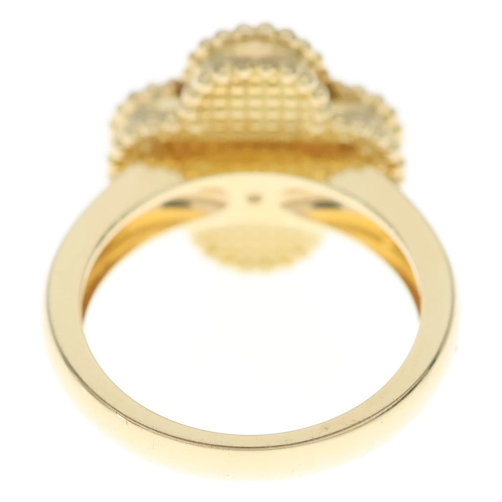 Van Cleef & Arpels(ヴァンクリーフアンドアーペル) ヴィンテージアルハンブラ オニキス ダイヤリング イエローゴールド×ブラック Au750YG #50 VCARA41050 レディース