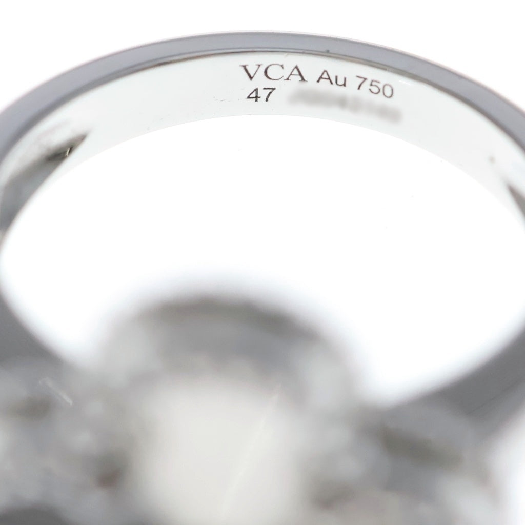 Van Cleef & Arpels(ヴァンクリーフアンドアーペル) ヴィンテージアルハンブラ ギョーシェ リング ホワイトゴールド Au750WG #47 VCARP9XI47 レディース