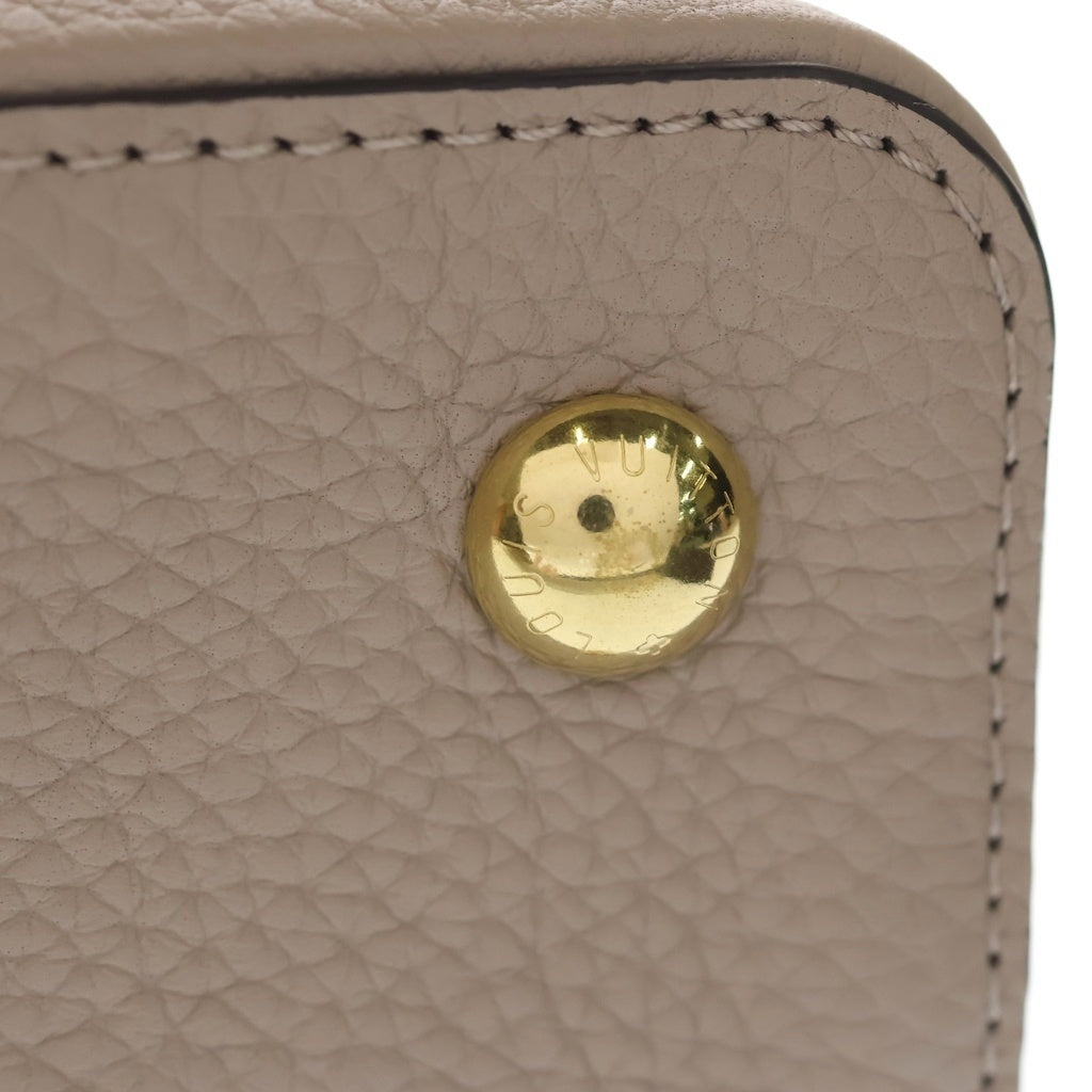 LOUIS VUITTON(ルイヴィトン) カプシーヌMM ガレ トリヨンレザー ゴールド金具 2WAY ハンドバッグ ショルダーバッグ ICタイプ ベージュ M24745 レディース