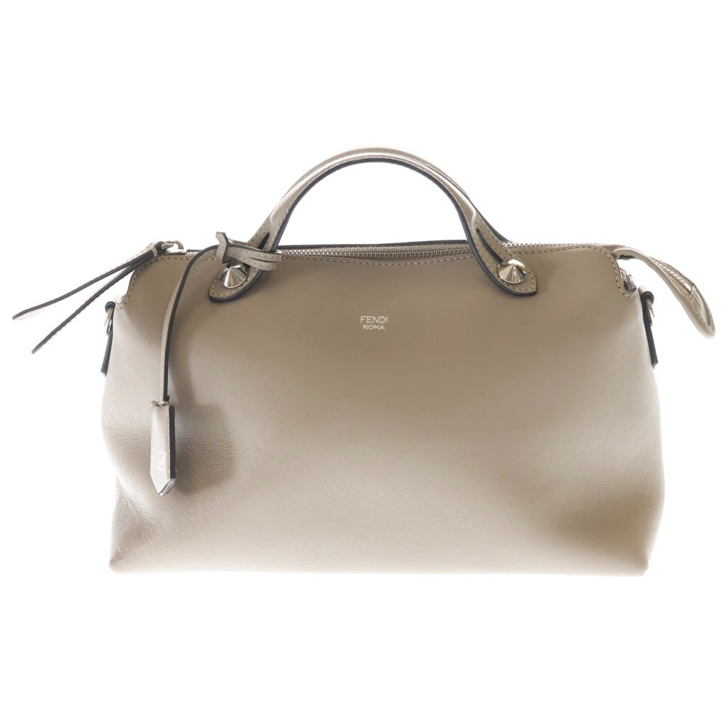 FENDI(フェンディ) バイザウェイ ミディアム レザー 2WAY ハンド ショルダーバッグ シルバー金具 ベージュ 8BL124 レディース