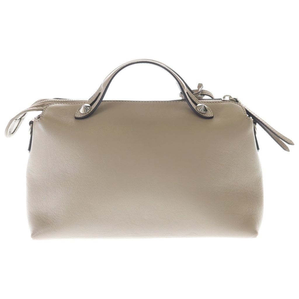 FENDI(フェンディ) バイザウェイ ミディアム レザー 2WAY ハンド ショルダーバッグ シルバー金具 ベージュ 8BL124 レディース