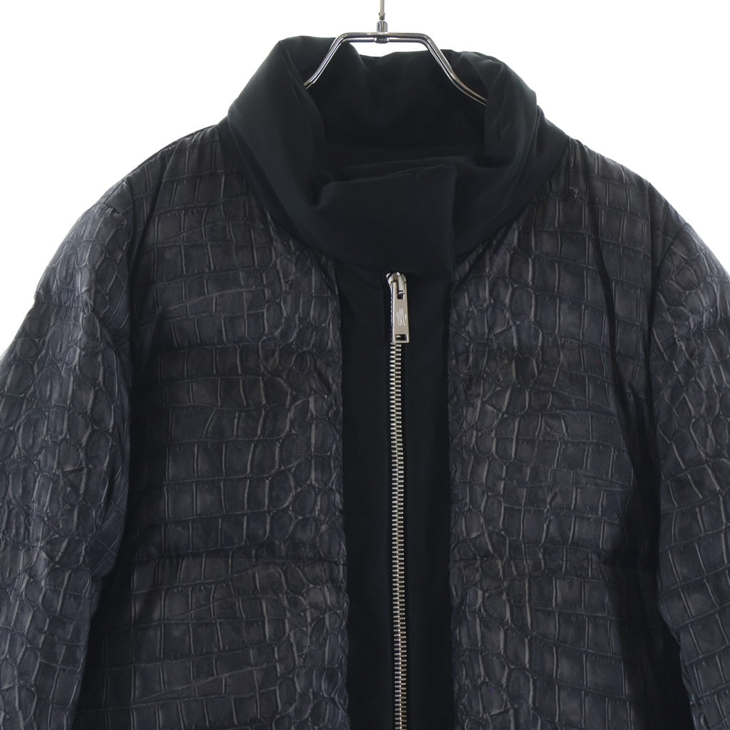 MONCLER(モンクレール) ALYSSA クロコプリント ダウンコート グレー #1 421934736400 レディース