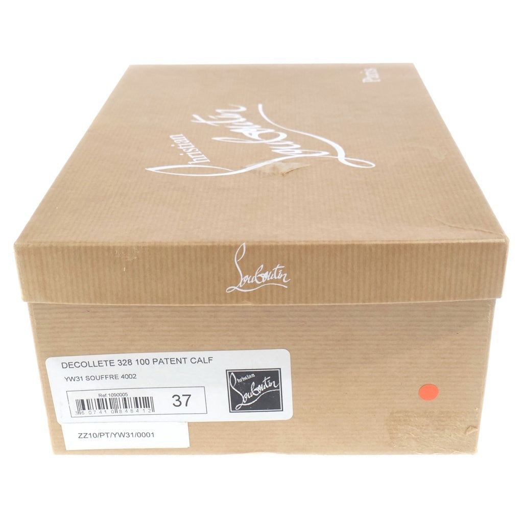 CHRISTIAN LOUBOUTIN(クリスチャンルブタン) パテント レザー ヒール パンプス シューズ #37 イエロー レディース