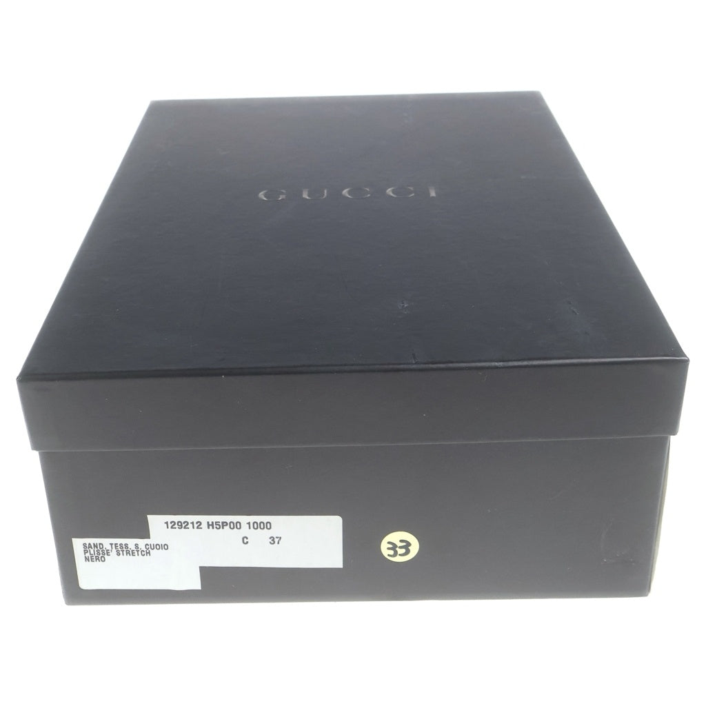 GUCCI(グッチ) スタッズ パテント レザー ヒール パンプス シューズ #36C ブラック 119769 レディース