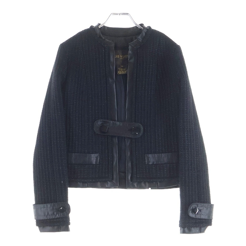 LOUIS VUITTON(ルイヴィトン) ウール ニット ショート丈 ジャケット #34 ブラック レディース