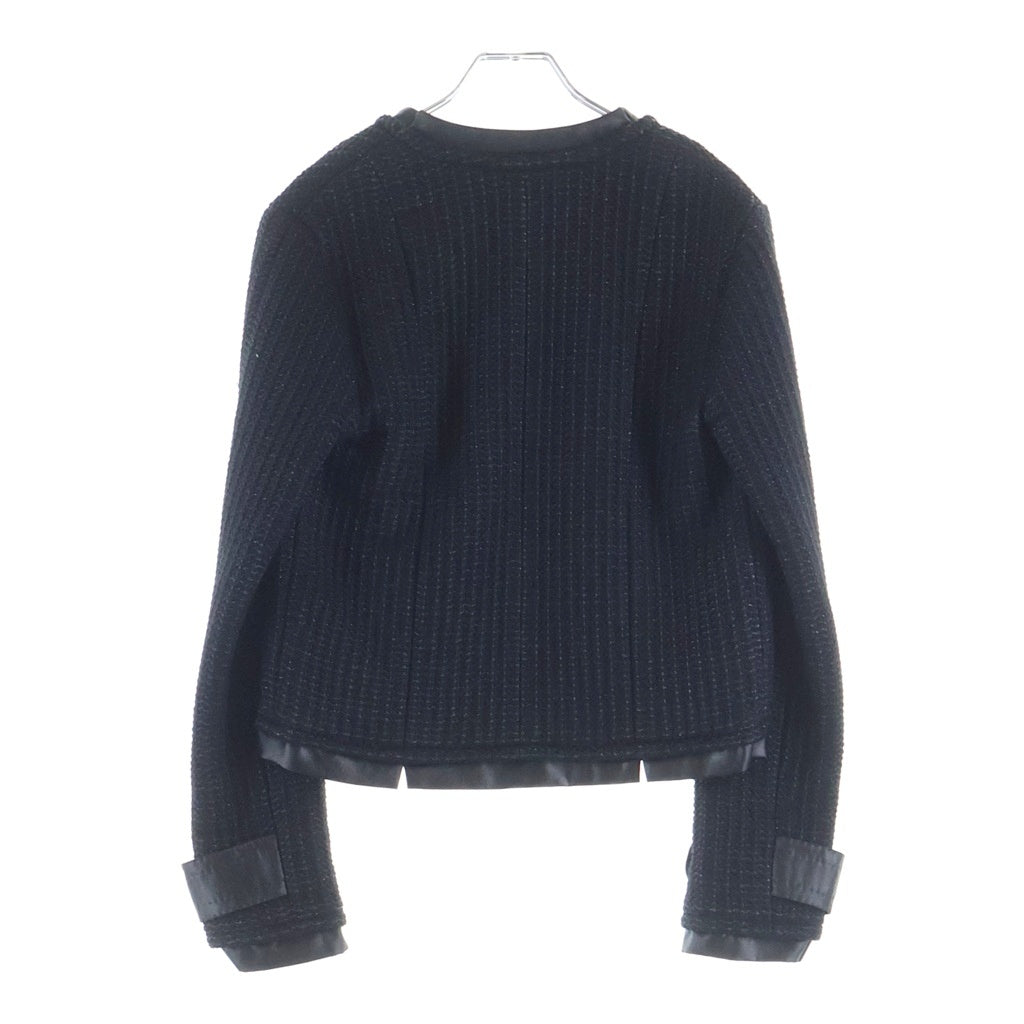 LOUIS VUITTON(ルイヴィトン) ウール ニット ショート丈 ジャケット #34 ブラック レディース