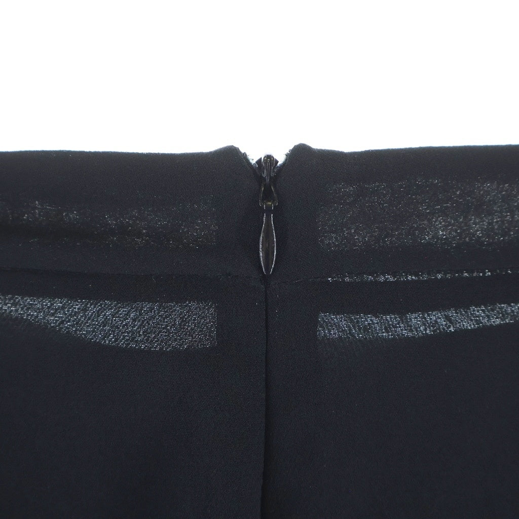 RED VALENTINO(レッド ヴァレンティノ) ポリエステル レース プリーツ ミニスカート #42 ブラック レディース