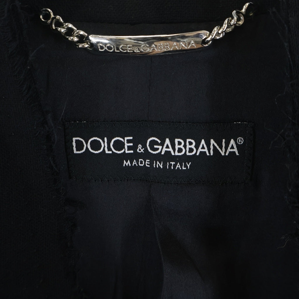 DOLCE & GABBANA(ドルチェアンドガッバーナ) ウールロングコート ブラック VF0A11T レディース