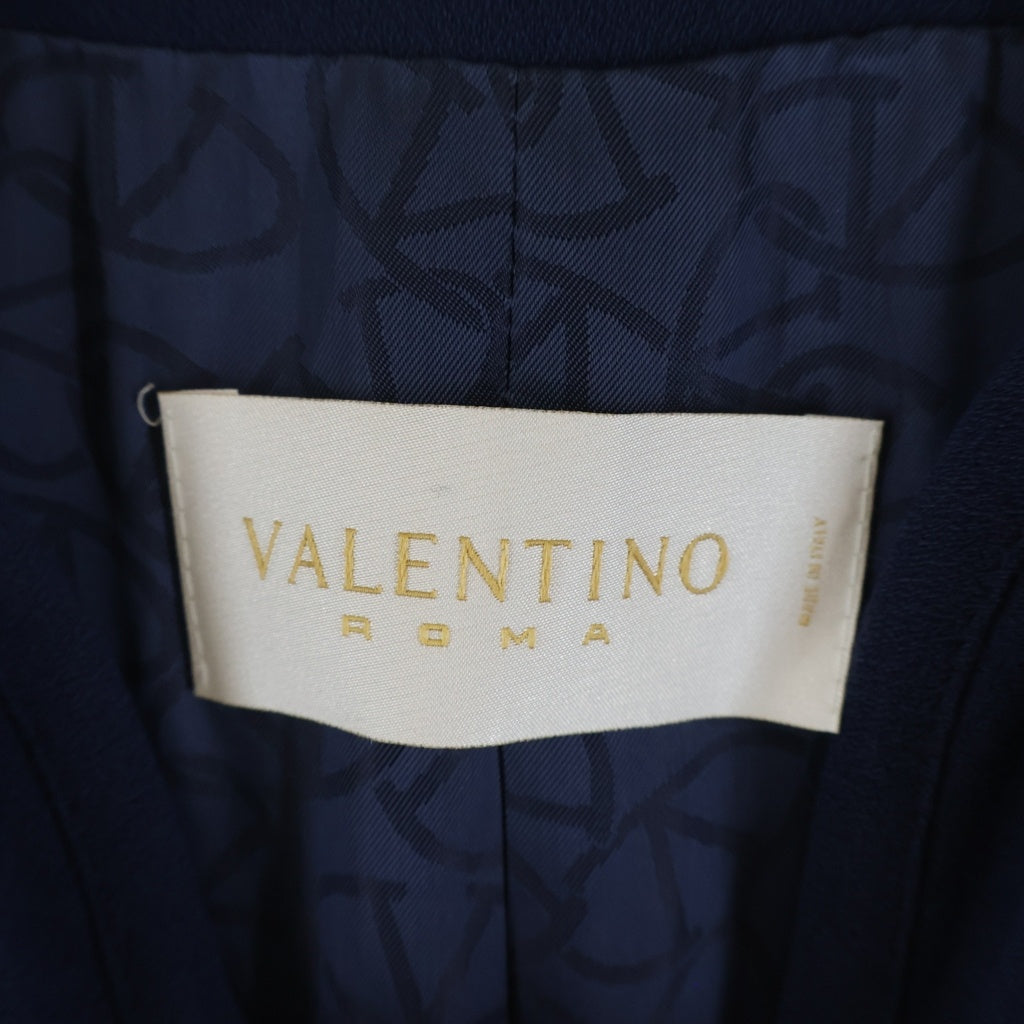 VALENTINO(ヴァレンティノ) ノーカラージャケット ブルー #40 レディース