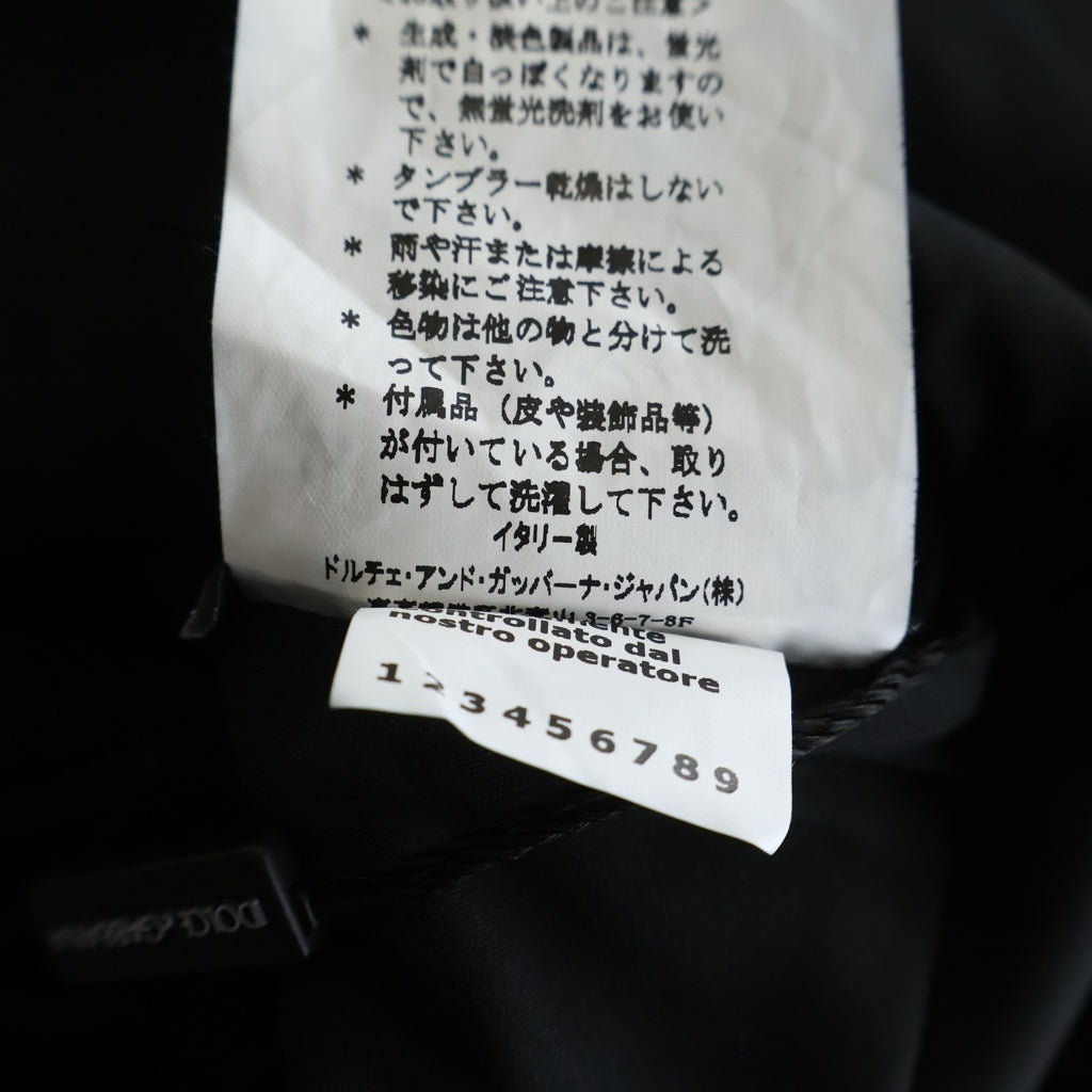 DOLCE & GABBANA(ドルチェアンドガッバーナ) バックジップ 半袖メッシュワンピース ブラック #42 レディース