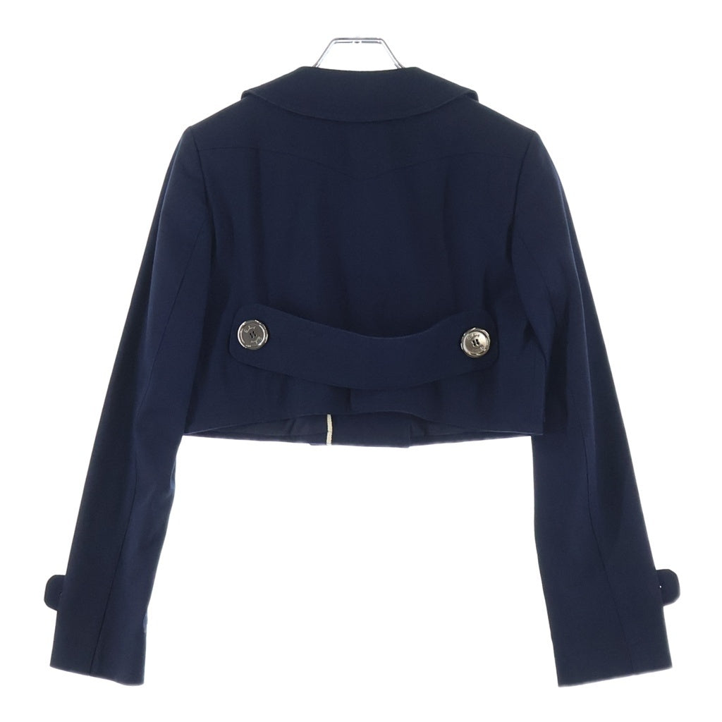 BURBERRY(バーバリー) ダブルボタン 短丈コットンジャケット ネイビー #42 レディース