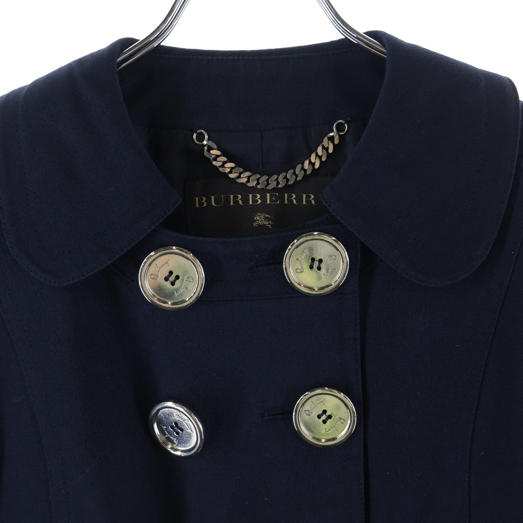 BURBERRY(バーバリー) ダブルボタン 短丈コットンジャケット ネイビー #42 レディース