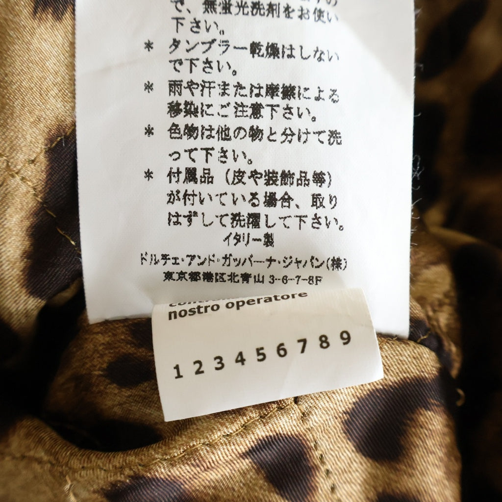DOLCE & GABBANA(ドルチェアンドガッバーナ) 金ボタン エポレット ロングコート オリーブグリーン #42 レディース